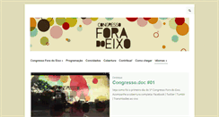 Desktop Screenshot of congresso.foradoeixo.org.br